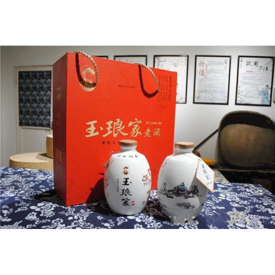 玉琅家老酒 经典传承 500ml*2瓶 即墨地区原浆黄酒招商