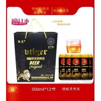 新加坡劲虎啤酒黑啤500mlx12