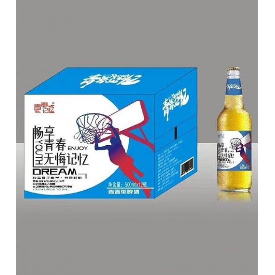 青春记忆蓝瓶啤酒500ml