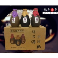 绍兴黄酒手工冬酿 六年陈 半干型鉴赏花雕酒 整箱375MLX6瓶装