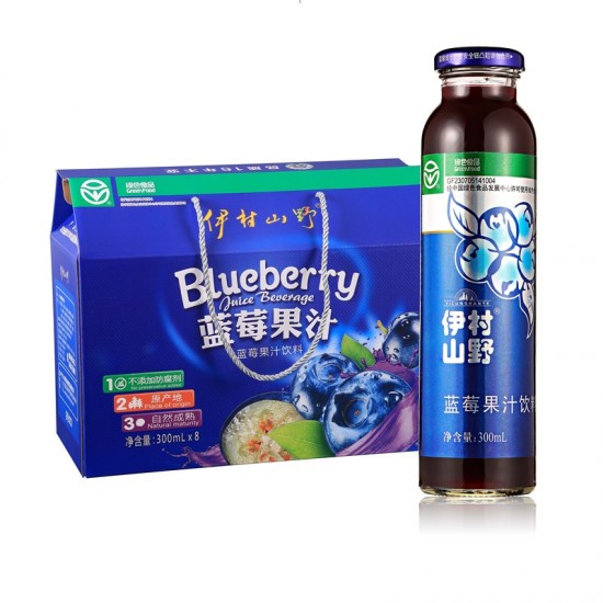 伊村山野蓝莓果汁饮料醇味