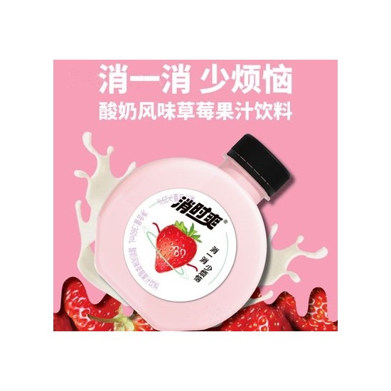消时爽酸奶风味草莓果汁饮料360ml