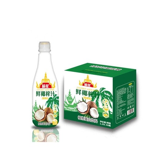 楠星鲜榨椰汁植物蛋白饮料1.25LX6瓶