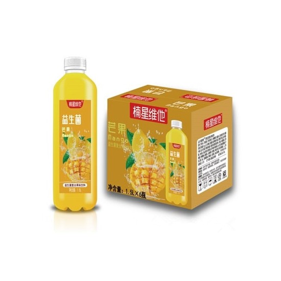 楠星维他芒果益生菌复合果汁饮料1.5LX6