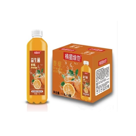 楠星维他香橙益生菌复合果汁饮料1.5LX6